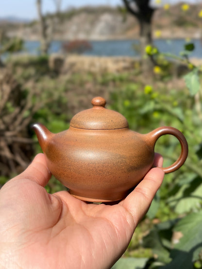 [雅器] 柴燒燒製窯變閃金紫泥華穎壺