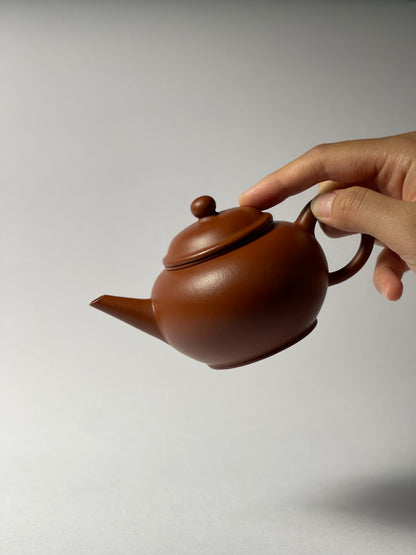 [雅器] 70年代製壺師朱泥水平壺
